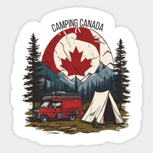 True North Camper: Exploring Canada's Wilderness" With your "Camping Canada" Tee shirt! Sticker